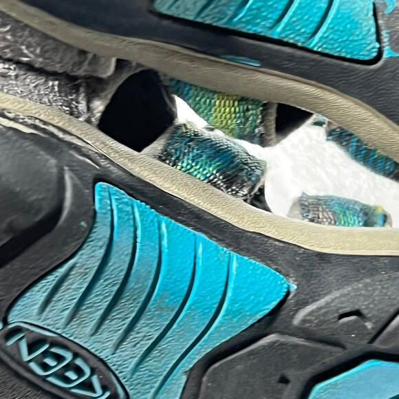 Keen Footwear Green Blue Closed Toe Comfort Sandals Size 4 Big Kids - Picture 9 of 9
